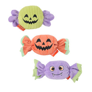 Giocattoli per cani di Halloween in morbido peluche di zucca giocattolo da masticare con Squeaker trapunta interattiva per piccoli cani medi regalo di Halloween - Product Image 1