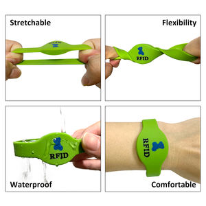 Pulsera de Silicona NFC NTAG 213 con Logotipo Grabado Personalizado, Brazalete <span class=keywords><strong>RFID</strong></span> para Emergencias Médicas - Product Image 5