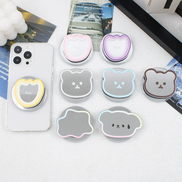 New Trending Magnetic Finger Ring Grip Phone Holder Acrylic Mirror Griptok Phone Socket for Magsafe