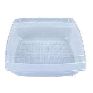 Boîte à salade jetable carrée, prix spécial d'usine, plastique PET épaissi, qualité alimentaire, contenant pour collations et fruits avec couvercle, Zeqiu ZQ 125G - Product Image 6