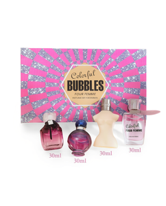 Set di Profumi Colorful Bubbles 30ml x 4 pz Fragranza Floreale per Donna Eau De Toilette Spray - Product Image 1