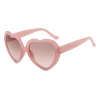 2026 Super Star Offres Spéciales coeur forme lunettes de soleil arc-en-ciel mode amour femmes lunettes de soleil à la mode