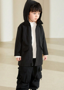 Veste d'hiver à capuche doublée en polaire imprimée ours en peluche pour garçons avec poches zippées |   Manteaux d'hiver pour enfants - Product Image 4