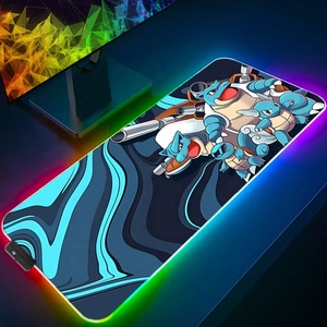 Tapis de souris de jeu RGB Poke-mons Squirtle, tapis de bureau pour PC, tapis de souris lumineux, tapis de <span class=keywords><strong>clavier</strong></span>, tapis de table avec dérivés d'anime - Product Image 1