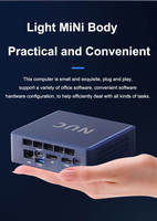 Mini PC INYUDA N100 pour usage professionnel et NAS, 8 Go DDR5 3200 MHz, M.2 NVMe, LAN, Win11, Quad Core, Gaming, WiFi, Prise EU