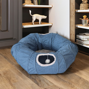 Quattro stagioni generale tubo del gatto letto all'ingrosso gratta e vinci giocattolo pieghevole Tunnel per gatti lunghi letti grigi per animali domestici - Product Image 1
