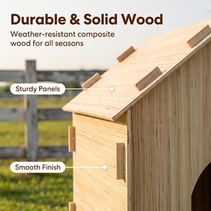 Nido de Madera para Gallinas con Cubierta Impermeable para Todas las Estaciones, para Gallinas Pequeñas, Codornices, Patos, <span class=keywords><strong>Caseta</strong></span> para Aves de Corral - Product Image 3