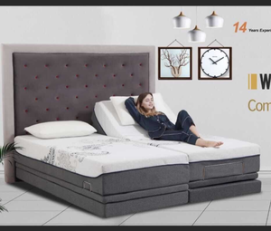 เตียงปรับระดับไฟฟ้าแบบพับได้ รุ่น Split King Okin Motor Sleep ขนาดควีนไซส์ พร้อมที่นอน สำหรับผู้สูงอายุ - Product Image 2