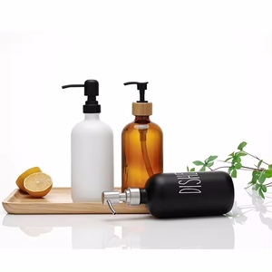 Vente chaude Distributeur de savon en verre Boston personnalisé de luxe 16OZ Distributeur de savon mousse Bouteille Pompe Soin de la peau Sérum 5ml - Product Image 2