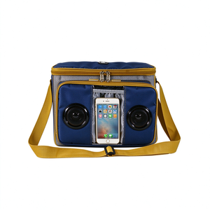 <b>Outdoor</b> Waterproof Insulated Polyester Ultra-Slim Picnic Travel <b>Cooler</b> Lunch Bag with Bluetooth Speakers - Product Image 1
