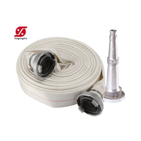 Tuyau d'incendie simple gaine 1,5 pouce 2,5 pouces NPT/NPSH/DSP, revêtement en caoutchouc, doublure ultra-lisse en caoutchouc nitrile, DIN 14811, rouge