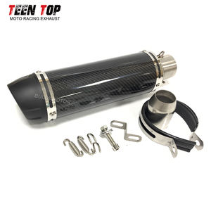 Silencieux d'échappement de <span class=keywords><strong>moto</strong></span> universel 51mm pour MT03 Z800 ZX10R ZX14R Ninja650R <span class=keywords><strong>manchon</strong></span> en Fiber de carbone véritable + silencieux en Nylon - Product Image 4