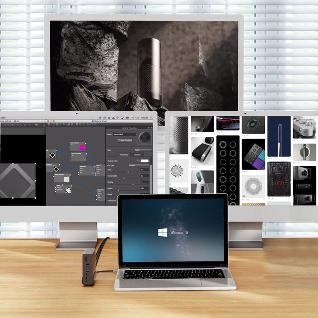 Vertical Desktop Type c Docking Station Dual HD 4k Support MST Aberration 16 in 1 Type c Hub Type c Docking Station for macbook