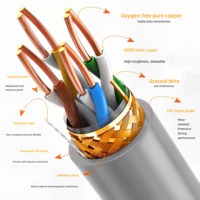 Cable Ethernet Cat5e Blindado de 305m, 100MHz, 24AWG, Conductor CCA, Cubierta de PVC, Clasificación CM/CMR, Cable LAN SFTP, Directo de Fábrica