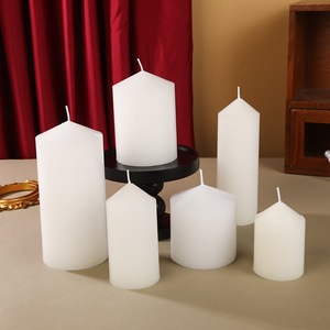 <span class=keywords><strong>Bougie</strong></span> <span class=keywords><strong>cylindrique</strong></span> <span class=keywords><strong>blanche</strong></span> ivoire européenne de différentes tailles pour hôtel de mariage Molly Glory, <span class=keywords><strong>bougie</strong></span> sans fumée - Product Image 3