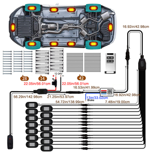 <span class=keywords><strong>Kit</strong></span> de brillo de neón multifunción RGB Rock de gama alta impermeable APP/RF Control luces multicolores para ATV RZR UTV SUV todoterreno - Product Image 3