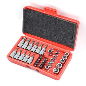 Juego de llaves de vaso XCTOOL de 34 piezas, puntas hexagonales Torx de 1/4 pulgada, grado industrial para reparación automotriz y mecánica - Product Image 4