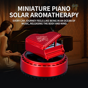 Diffuseur de parfum solaire moderne en ABS pour voiture, rouge, rotatif, aromathérapie pour la décoration intérieure de voiture - Product Image 2