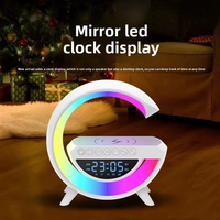 Mini Altavoz Inalámbrico 3401, Reloj Despertador 5.3 con Luz Ambiental y Micrófono