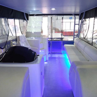 Bateau à ponton de luxe de 27 pieds à deux étages avec toboggan à vendre