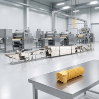 Automatische productielijn voor samengestelde aardappelchips met poedermenging en plaatvorming voor chips van identieke vorm