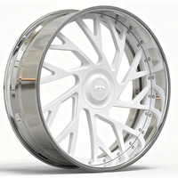 Rines de Aleación Forjados Personalizados de 2 Piezas SL 28x10 30X9.0 30x10, 6x139.7 con Borde Profundo Pulido, Rines de Lujo para SUV de Alto Rendimiento