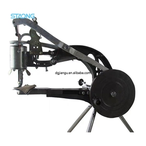 Máquina <span class=keywords><strong>de</strong></span> coser <span class=keywords><strong>de</strong></span> una sola aguja <span class=keywords><strong>de</strong></span> cama cilíndrica, manual o eléctrica, estilo antiguo, para reparación <span class=keywords><strong>de</strong></span> bolsos, ropa y calzado. - Product Image 1