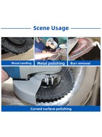 Roue de polissage abrasive flexible en acier inoxydable, outil de polissage de surface, grain 320, disque de meulage grain 80, pour rampes d'escalier