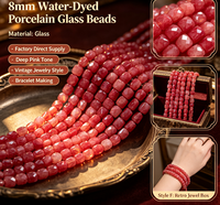Vente en gros d'usine, perles de verre de la marque YUZHU, couleurs mélangées en vrac, modèle carré YZ-09-21 pour la fabrication de bijoux, bracelets, colliers