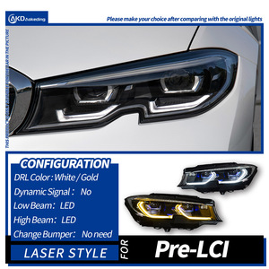 2022 para BMW G20/G28 faros de iluminación delantera de doble color blanco 6000K Temperatura de Color 12V haz alto/bajo 36W de potencia - Product Image 6