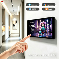 Panel de Control Inteligente Tuya AI de 6.9 Pulgadas Ultrafino, 7 Pro con 2 Relés, Alexa Integrada, Controlador de Pantalla Inteligente para Habitaciones