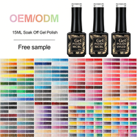 Vernis à ongles gel couleur haute brillance sans HEMA ni TPO, pour usage en salon UV/LED, étiquette privée, flacon personnalisé, vente en gros