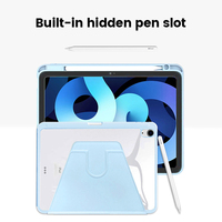 Étui en cuir PU rotatif pour tablette iPad, avec fonction veille/réveil automatique, design luxueux, ajustement universel
