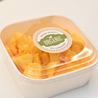 Op maat gemaakte milieuvriendelijke waterdichte vinyl stickers voor fruit- en groenteverpakkingen