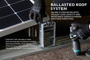 Support de toit solaire universel, non pénétrant, lesté, pour toits plats en béton orientés vers l'est et l'ouest - Product Image 5