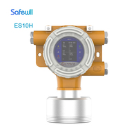 Détecteur de gaz en ligne haute précision Safewill avec vanne d'arrêt, certifié CE, haute précision 3% FS, alarme sonore et lumineuse ES10H pour gaz CO/H2S/O2
