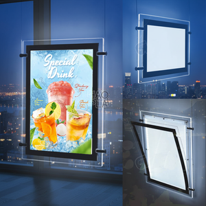 Affiche publicitaire recto-verso format A3, panneau magnétique en acrylique, <span class=keywords><strong>agence</strong></span> <span class=keywords><strong>immobilière</strong></span>, boîte lumineuse LED pour vitrine - Product Image 1