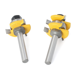 Tige de 6mm/6.35mm/<span class=keywords><strong>8mm</strong></span>, 2 pièces, <span class=keywords><strong>languette</strong></span> et <span class=keywords><strong>rainure</strong></span>, Joint en T, assemblage de mèche de toupie pour panneau de plancher, outil de travail du bois, fraises - Product Image 5