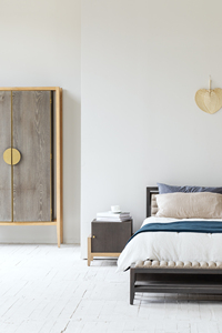 Unici mobili artigianali per camera da letto stile moderno orientale imbottiti grigio fumo set mobili antichi doppio letto di lusso - Product Image 3