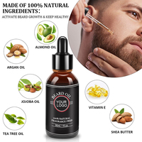 Ensemble de rouleaux de croissance de barbe pour hommes à base de plantes véganes biologiques avec huile d'argan et sérum rafraîchissant - Soins professionnels de la barbe