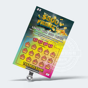 Billets de loterie personnalisés à gratter, impression couleur, thème DIY, anti-contrefaçon, en <span class=keywords><strong>carton</strong></span>, pour gagner des prix en espèces - Product Image 1