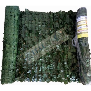 Siepe Artificiale Arrotolabile per Esterni 300x100cm, Foglie di Edera Sintetica Realistiche, Fiori in Plastica, Decorazione Verde 3m - Product Image 1