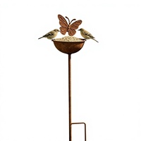 Mangeoire et abreuvoir universels minimalistes en fer forgé de Quanzhou pour usage extérieur (jardins, pelouses, parcs) – Compact et à brancher – Idéal pour l'exportation