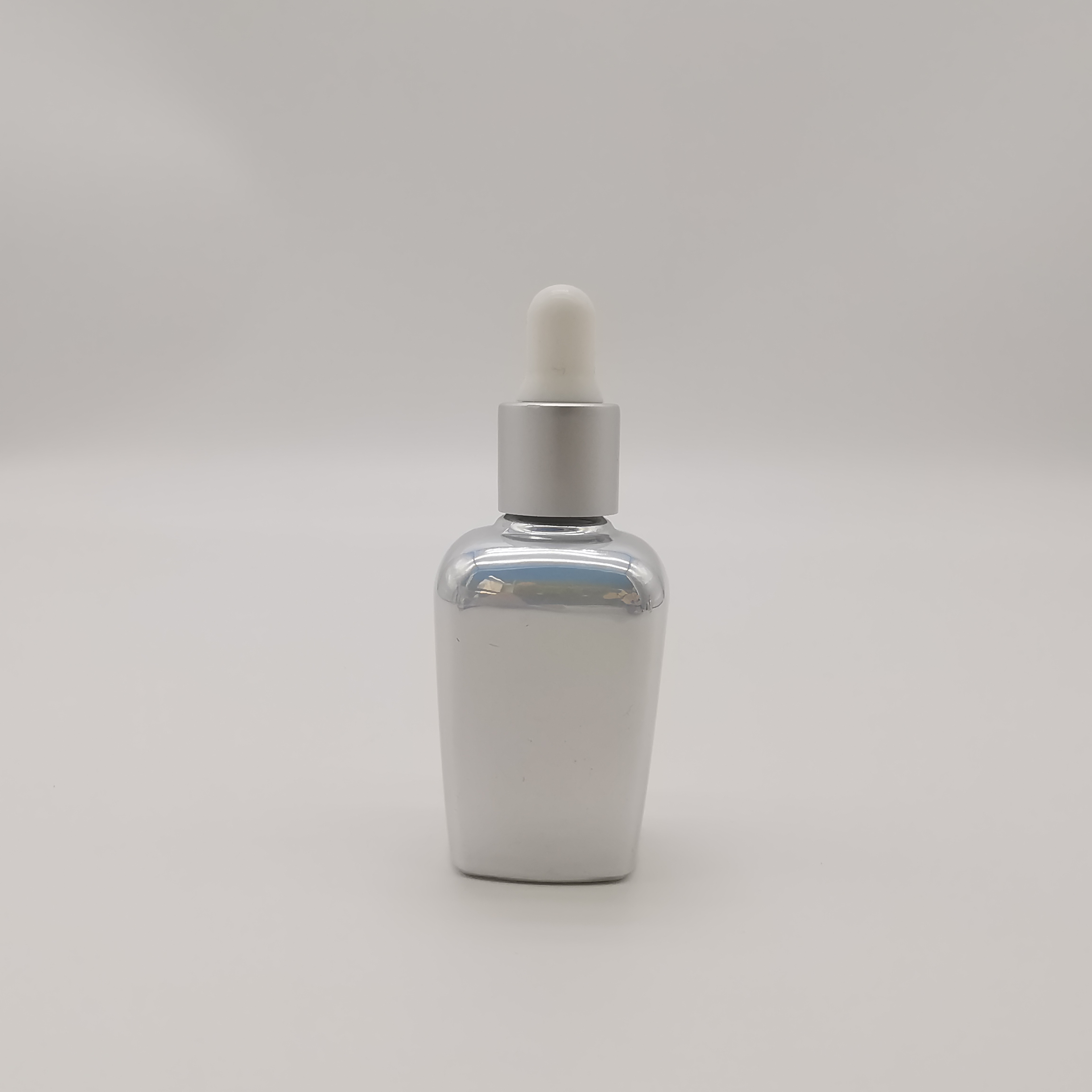 Cosmetic Skincare Container Round Clear Glass Essential Oil Serum Dropper Bottles