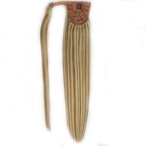 Venta Directa de Fábrica, Cola de Caballo de Cabello Humano Natural Pre-Depilado, Largo, Sedoso y Liso, con Clip - Product Image 4