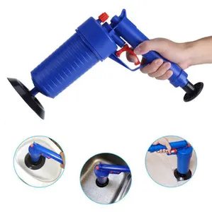 Vendedor superior Gadget de limpieza Directo de fábrica Inicio ABS Dispositivo de dragado de tubería azul Fregadero Pistola de desagüe de alcantarillado