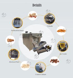 Aço inoxidável Automático Pequeno Tipo <span class=keywords><strong>Cocoa</strong></span> <span class=keywords><strong>Bean</strong></span> Noz Sementes Refrigerador Torrado Amendoim Nozes Grãos Sementes De Girassol Máquina De Refrigeração Do Carrinho - Product Image 4