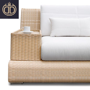 Moderna <span class=keywords><strong>da</strong></span> giardino in rattan divano in tessuto set di fuori porta sezionale mobili <span class=keywords><strong>da</strong></span> giardino - Product Image 6