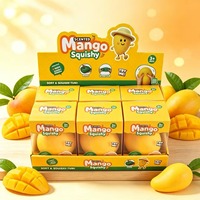 Jouet Squishy Parfumé Mangue en Forme de Fruit, Jouet Anti-Stress Doux à Presser, Jouet Fidget d'Aromathérapie, Jouet de Décompression, Cadeau de Fête pour Enfants