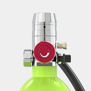 Tanque de Buceo Mini SMACO S400 Verde de 1L 200Bar, Cilindro de Aire de Aluminio Portátil con Manómetro para Snorkel - Product Image 4